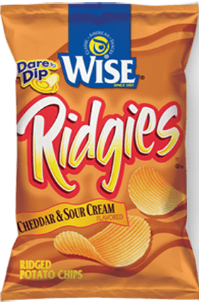 Wise Ridgies Cheddar Sour Cream (14 in case)